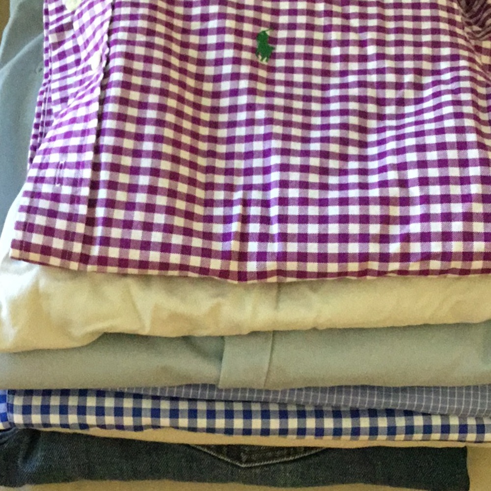 Men’s pants, jeans, dress shirts, active wear. Bundle and save 20%. Name brand